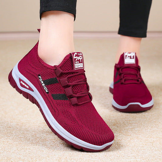 Damernas Andningsbara Outdoor-sneakers – Friska fötter överallt! Mjuk, stötdämpande sula – skyddar dina leder på långa promenader.