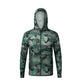 Utomhus Solskydd Camouflage Hooded Långärmad Jacka med hel dragkedja