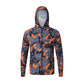 Utomhus Solskydd Camouflage Hooded Långärmad Jacka med hel dragkedja