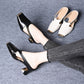 🏖️Summer Specialerbjudanden🌴Kvinnor Casual Metall Square Toe Mid Block Heel Mules