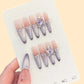 Glitter Long Press On Nails