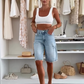 🌸Sommar Hot Sale 50%OFF🌸Retro Destroyed Denim Midi Pants