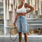 🌸Sommar Hot Sale 50%OFF🌸Retro Destroyed Denim Midi Pants