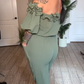 Off-shoulder Overall med Volangdesign
