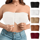 🌞Sommarförsäljning 50% OFF🔥👚Plus Size Strapless Front Buckle andningsbar bh