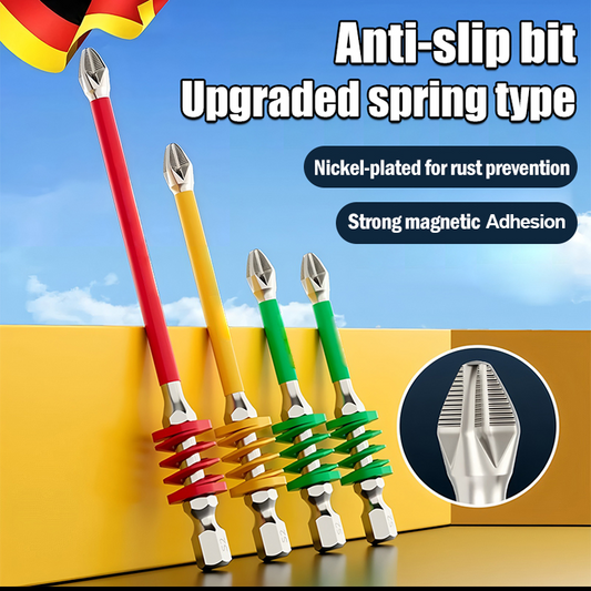 Halkfri magnetisk Phillips-bit med fjäder