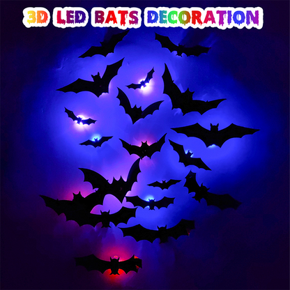 🦇 Skapa en magisk Halloweenkänsla hemma – 3D LED-vägglampa i fladdermusdesign