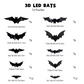 🦇 Skapa en magisk Halloweenkänsla hemma – 3D LED-vägglampa i fladdermusdesign
