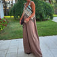 Vintage Chic Overall med Djup V-ringning