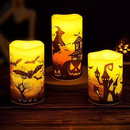 🦇 3St Halloween batteridrivna flamlösa LED-ljus