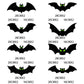 🦇 50% rabatt 🎃 Halloween 3D fladdermus dekorativa klistermärken Set
