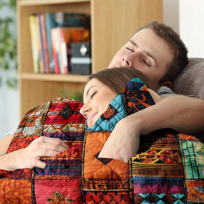✨ Mjuk komfort möter iögonfallande design – 3D-tryckt flanellfilt för hem och avkoppling