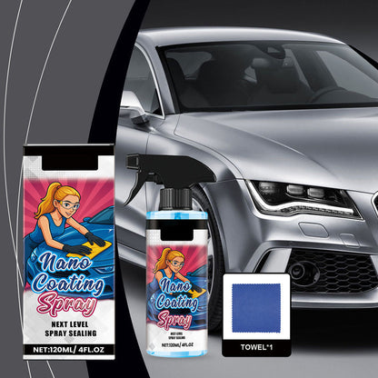 🚗 KÖP 2 FÅ 1 GRATIS! ✨ Bilpolishspray + Mikrofiberduk - Återställer glansen och skyddar lacken på några minuter, reptålig formula ☀️🧽