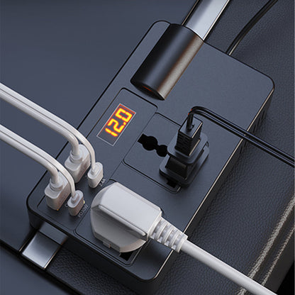 Bärbar Bilväxelriktare 12V/24V till 220V med digital display