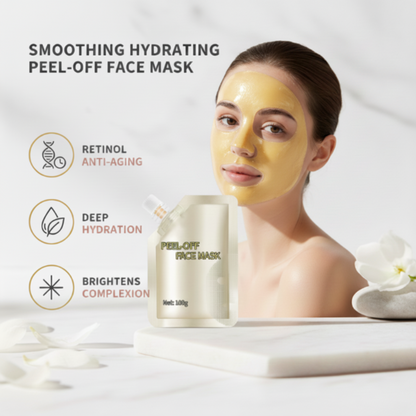 Utslätande och återfuktande peel-off ansiktsmask