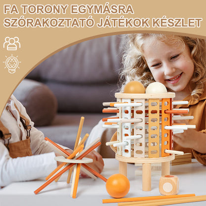 Roligt Stapelset med Stapelbara Träklossar