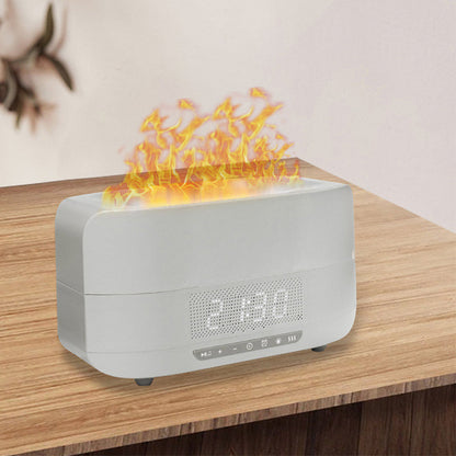 Flammeffekt-Lampa Aromaterapi Diffusor och Luftfuktare med Bluetooth-högtalare