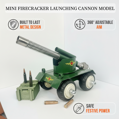 Mini modell av kanon för att skjuta fyrverkerier