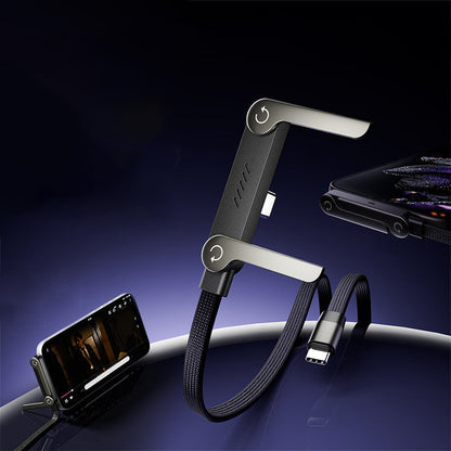 ⚡ 50 % RABATT! 240 W snabbladdning och justerbart mobilställ i ett – multifunktionell laddkabel