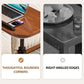 🛋️ Ha allt nära till hands utan att ta extra plats – C-format sidobord med roterande bricka och justerbar design
