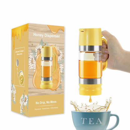 🍯 Häll upp honung utan kladd – glasdispenser med droppfri design för renare och smidigare servering