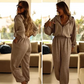 👚 60% RABATT! 🔥 Casual Jumpsuit med Huva för Damer – Mjukt Tyg, Avslappnad Passform & Fickor 🩳
