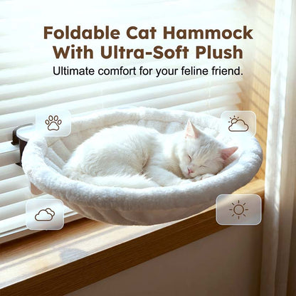 🔥🎁Nyhet 50 % RABATT🔥🐱Sladdlös, hopfällbar fönsterhylla för katter