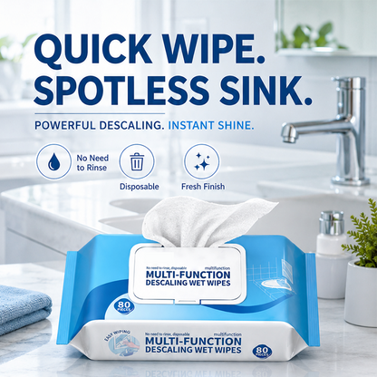 🚿 50% RABATT NU! Kalkborttagningsservetter – kraftfull formula, ingen sköljning & reptålig – perfekt för badrum, kök och kromytor ✨🧼