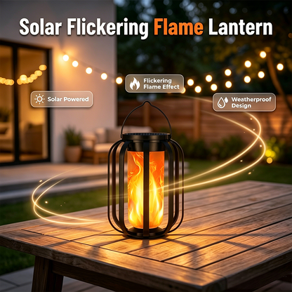 🔥 50 % REA! 🔥 Soldriven flamlykta – realistiskt fladdrande sken för en mysigare trädgård utan kablar ✨