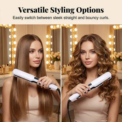 💇‍♀️ 50 % RABATT! Platta eller locka med ett verktyg – 2-i-1 stylingverktyg med negativa joner och keramiska turmalinplattor