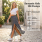 🌸 Högmidjad blommig kjol med slits – elegant passform för vardag & sommar ✨