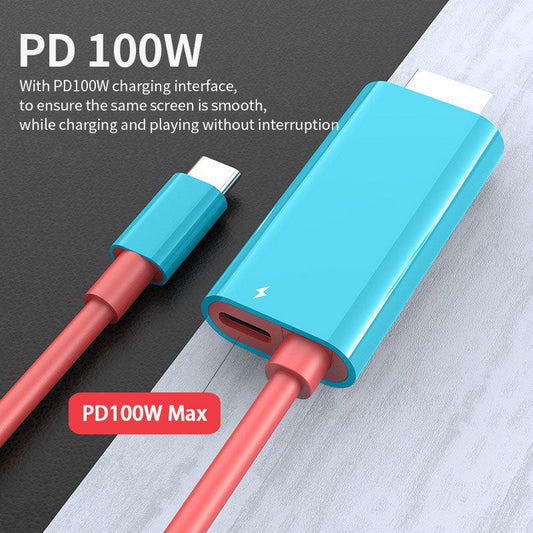 🔥Trött på liten Switch-skärm? Spela på storbild med USB-C till HDMI-kabel för 4K-anslutning 🎮