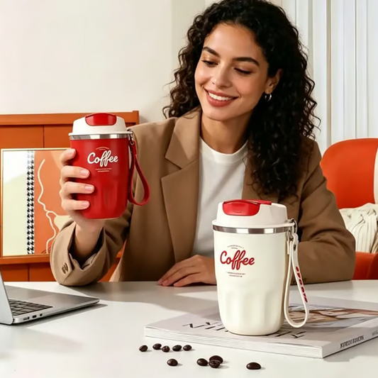 🔥 50 % RABATT! Isolerad kaffemugg i rostfritt stål – håller drycken varm eller kall längre ☕✨
