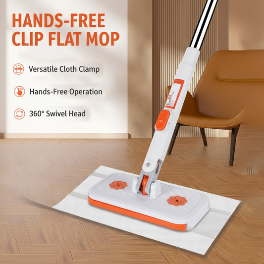✨ Handsfree plattmopp – enkel golvrengöring med smart klämfunktion och effektivt vattenbyte