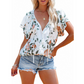✨ Blommig V-ringad blus – feminin stil för vardag, arbete och fritid 🌷