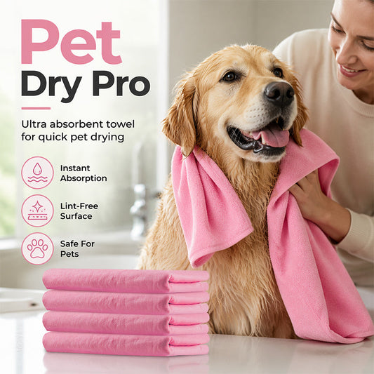 🐶✨ Snabbtorkande husdjurshandduk – torka ditt husdjur snabbare efter bad och regn