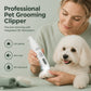 Silent Pet Hair Clipper with LED Light and Ceramic Blade for Dogs and Cats