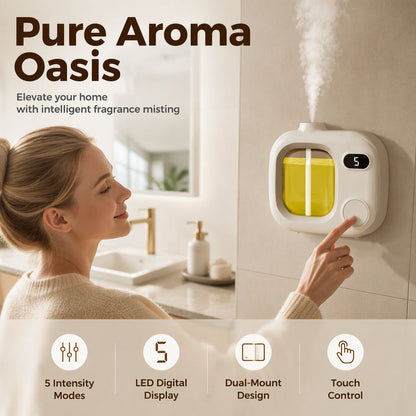 🌿 Skapa en lugnare atmosfär hemma – smart LED-aromadiffusor som sprider doft och mjukt ljus