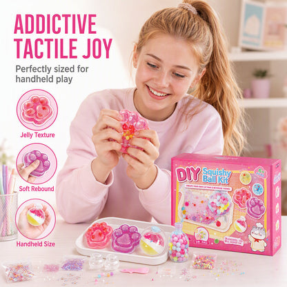 🐾 Skapa din egen squishy – DIY-kit med kattklo-design för kreativ lek och klämkul