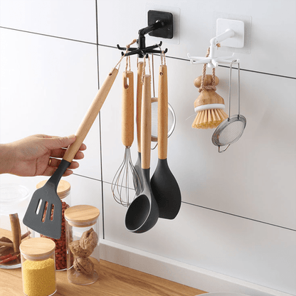 🔄 Snurra, häng och organisera enkelt – kraftig krok med platsbesparande design