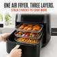 🍟 Tillaga mer mat samtidigt – stapelbara airfryer-galler i rostfritt stål för flera nivåer