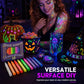 🌈 Rita, lys upp och stick ut – Glow Party-tatueringspennor för fest och kreativ lek