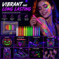 🌈 Rita, lys upp och stick ut – Glow Party-tatueringspennor för fest och kreativ lek