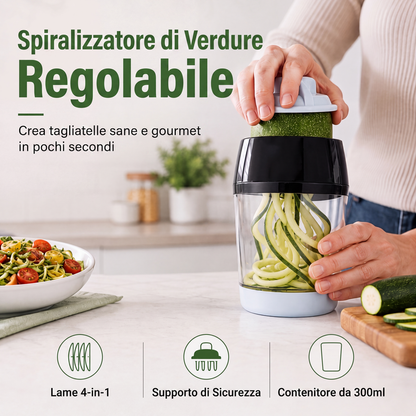 🥒 Skapa perfekta grönsaksspiraler på sekunder – handhållen spiralskärare för snabb och snygg matlagning