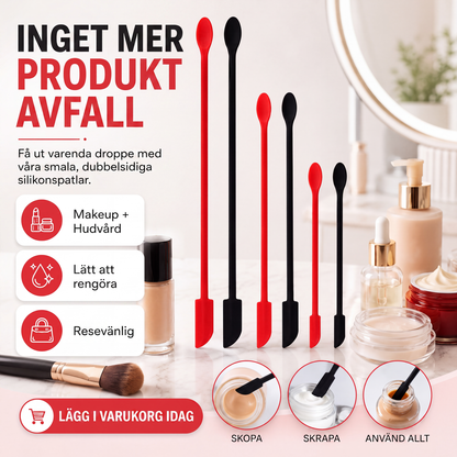 Mini silikonspatel-set för makeup och hudvård