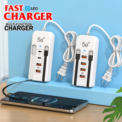 ⚡ 50 % RABATT! Ladda flera enheter på samma plats – USB-laddningsstation med flera portar för ett renare och smartare skrivbord