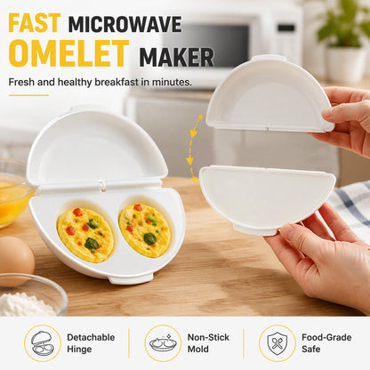 🎁 KÖP 1 – FÅ 1 GRATIS! 🍳 2-i-1 omelettmaskin och äggkokare – snabb frukost på några minuter