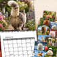 🐾 Gör varje månad lite roligare – väggkalender med humoristiska djurrumpor som garanterat drar blickarna till sig