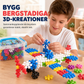 🧩 50 % RABATT! Bygg fritt i 3D – sammankopplade snöflingeklossar för kreativ lek