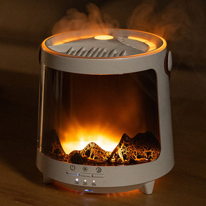 🌌 Skapa norrskenskänsla hemma – aromadiffusor med flamliknande ljuseffekt för doft, lugn och stämning